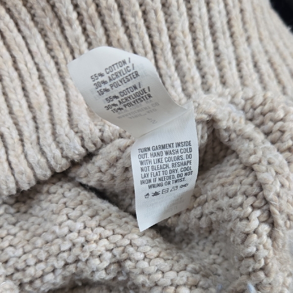 Aerie Knit Sweater Blue Beige Womens Small Oversized P2P 21" - Picture 6 of 9
